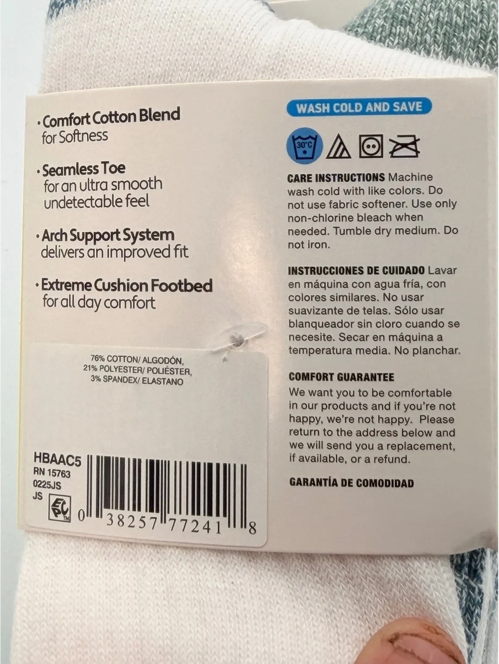 Hanes Absolute Active Boys' Crew Socks 5 Pack Size L/G 3-9